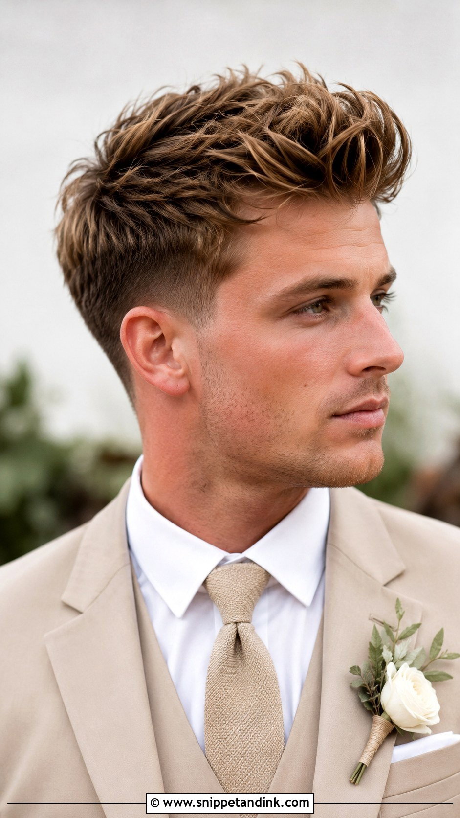 Textured Quiff Wedding Hairstyle For Men - Snippet and Ink - 15 Men Wedding Hairstyle Ideas