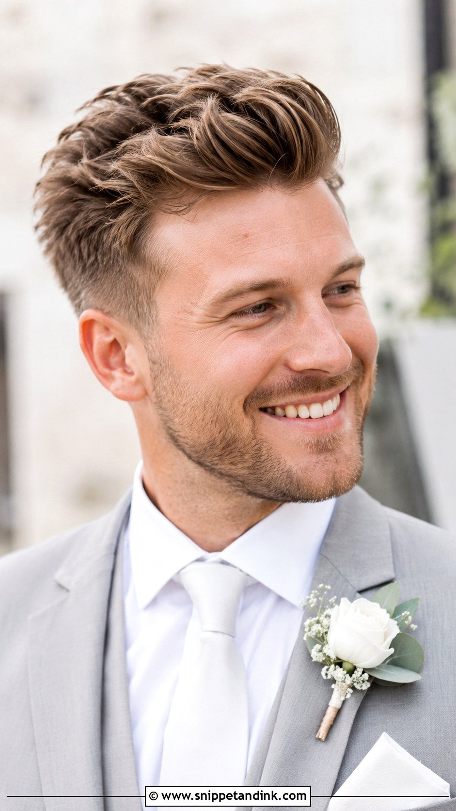 Textured Quiff for the Big Day - Snippet and Ink - 20 Mens Wedding Hairstyles
