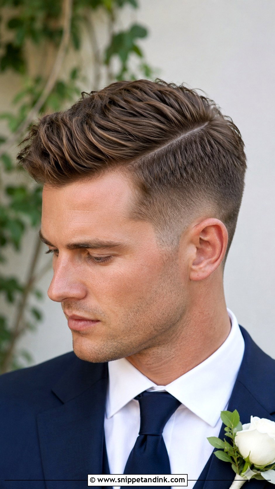 Textured Side Part - Snippet and Ink - 25 Wedding Hairstyles for Men