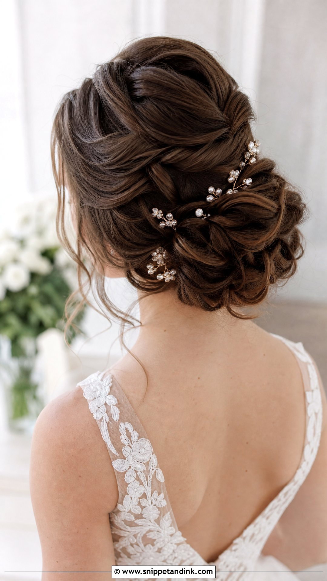 Textured Updo Bridal Hair - Snippet and Ink - 15 Bridal Hairdos for Long Hair