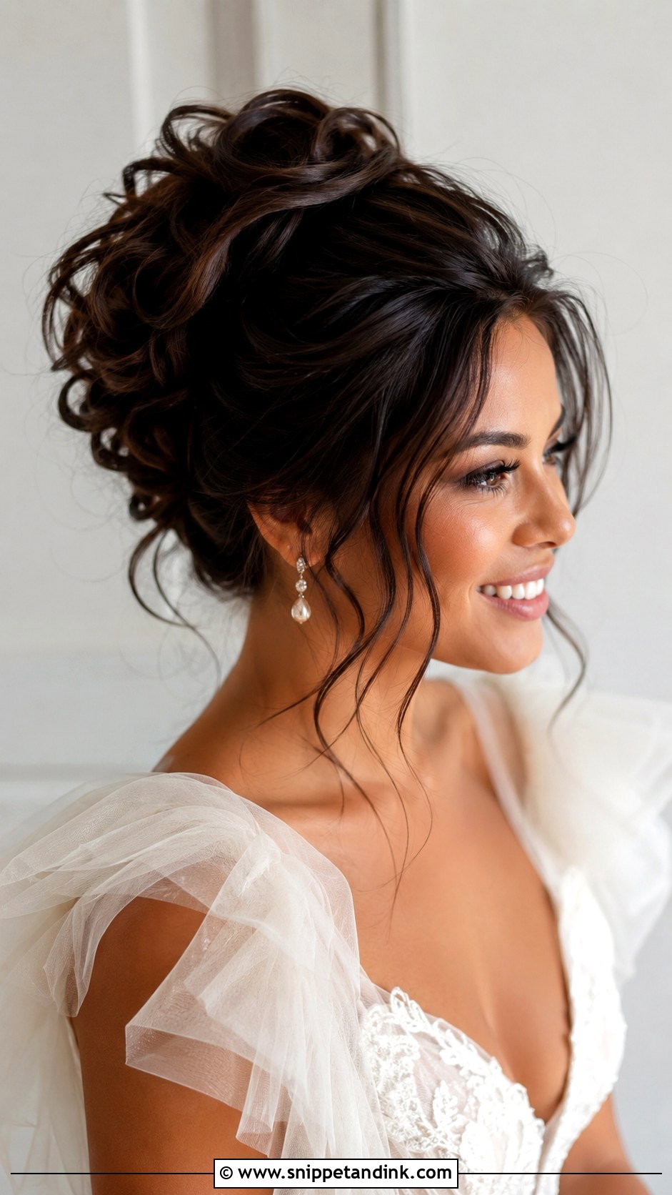 Textured Updo Bridal Hairstyle - Snippet and Ink - 15 Romantic Bridal Hairstyles