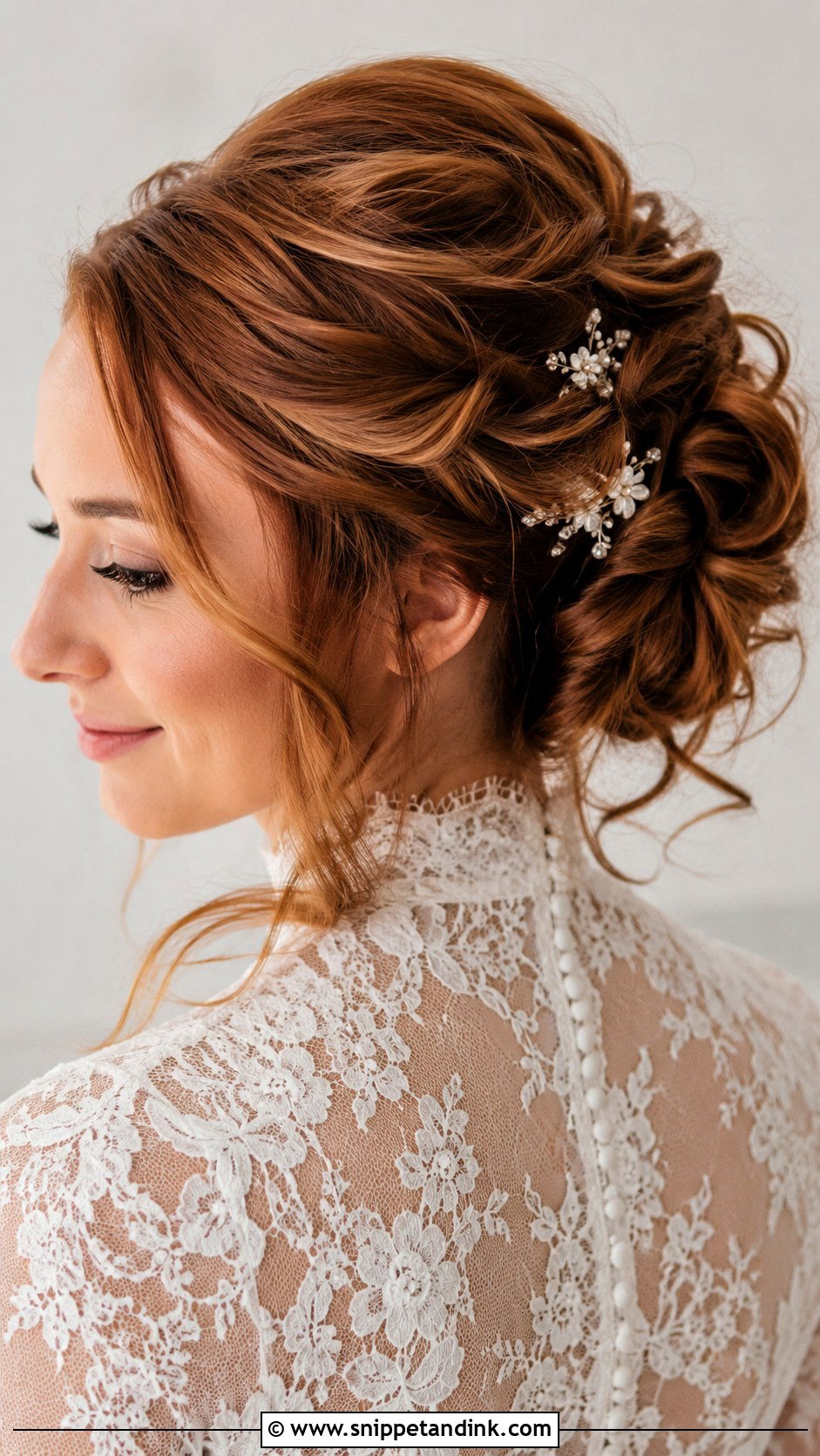 Textured Updo For High Neck Dress - Snippet and Ink - 15 Wedding Hairstyles for High Neck Dresses