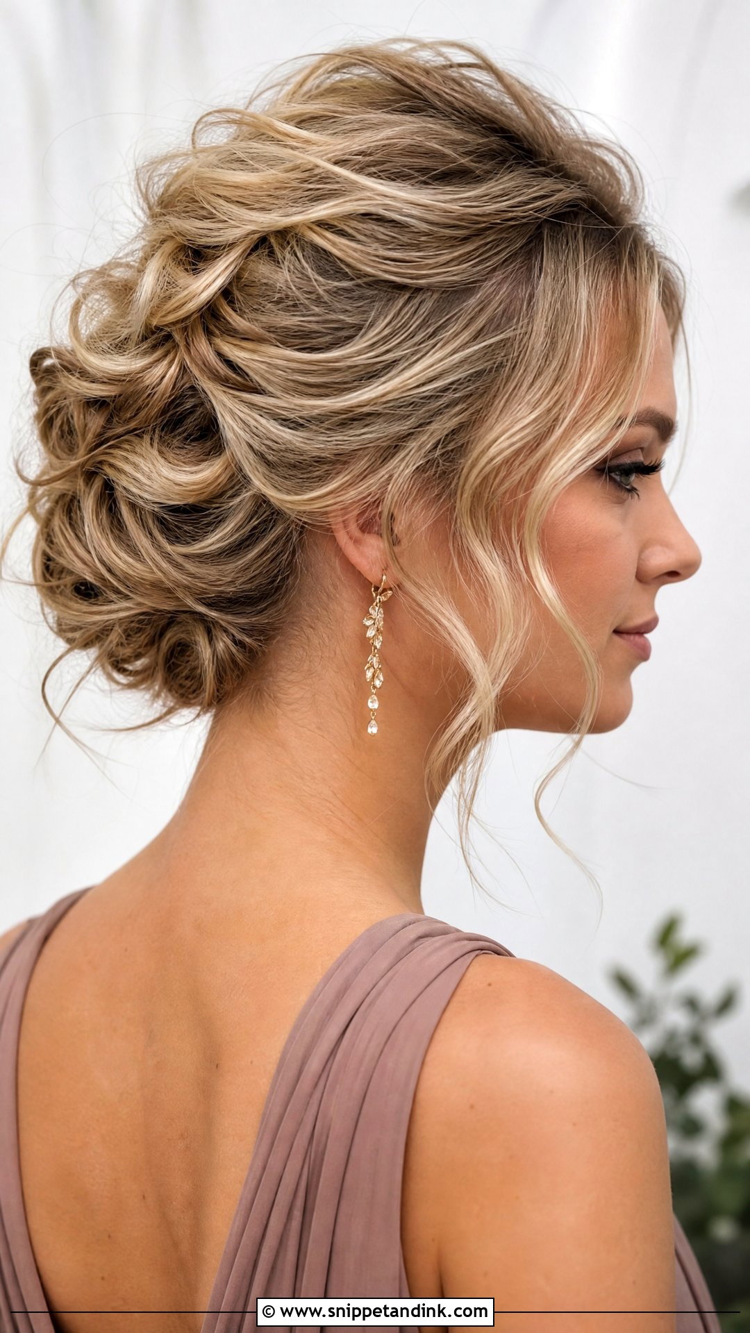 Textured Updo For Medium Hair - Snippet and Ink - 15 Easy Wedding Guest Updos for Medium Hair