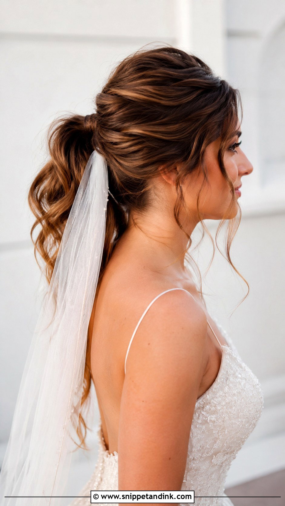 Textured Updo Ponytail - Snippet and Ink - 30 Pony Tailed Wedding Hairstyle Ideas