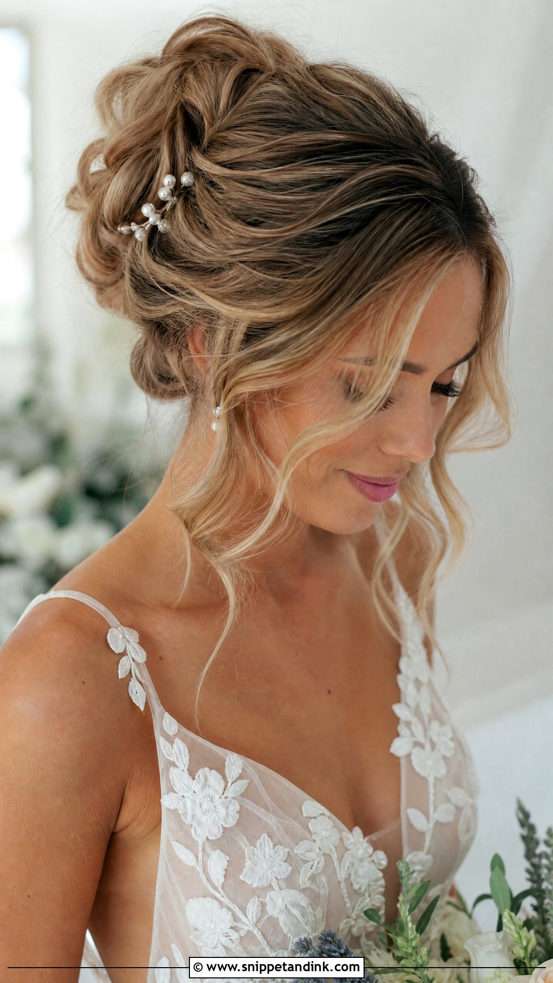 Textured Updo Summer Bridal Hair - Snippet and Ink - 20 Summer Bridal Hair Ideas