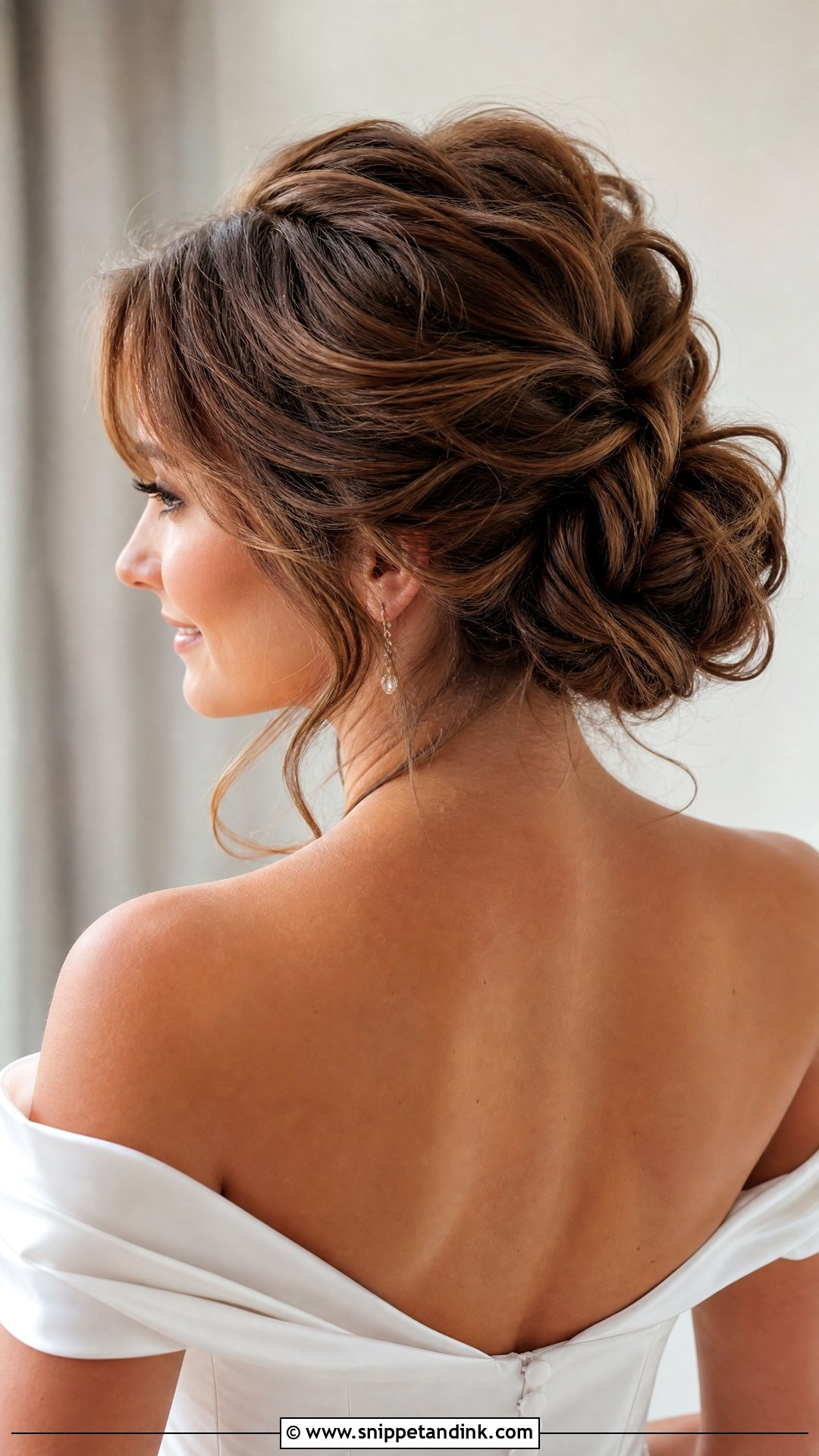 Textured Updo Wedding Hairstyle For Thick Hair - Snippet and Ink - 20 Thick Hair Wedding Styles