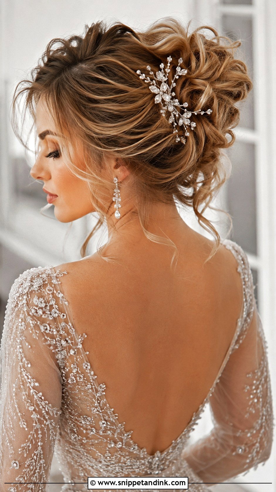 Textured Updo With Accessories - Snippet and Ink - 25 Bridal Up Do Ideas
