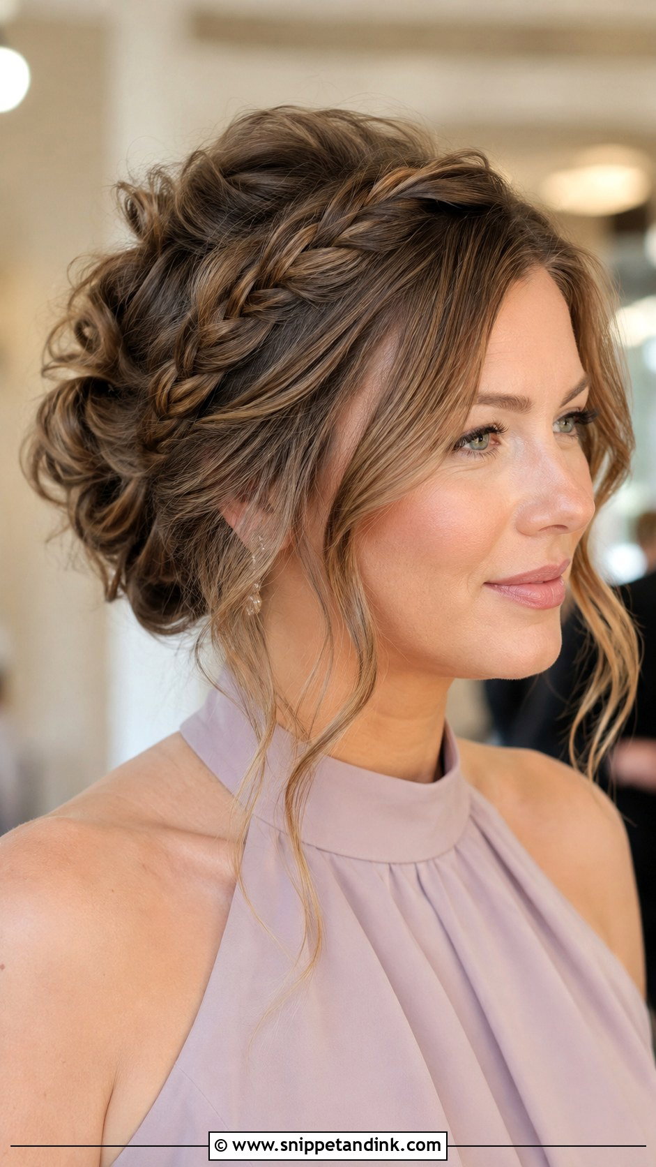 Textured Updo With Braided Accent - Snippet and Ink - 25 Hair Ideas for Wedding Guest