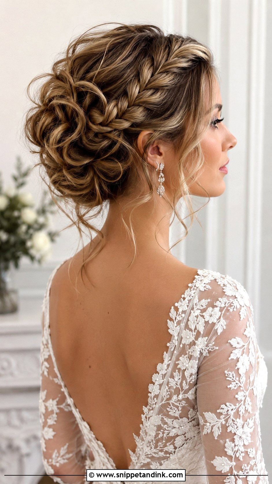 Textured Updo With Braids - Snippet and Ink - 25 Classy Bridal Hair Ideas