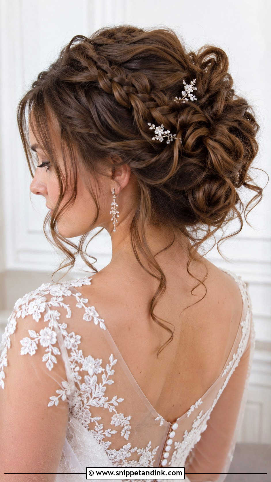 Textured Updo With Curls and Braids - Snippet and Ink - 35 Bridal Hairstyles