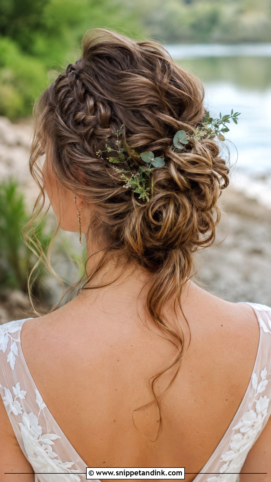 Textured Updo With Curls and Braids - Snippet and Ink - 30 Brides Hairstyles