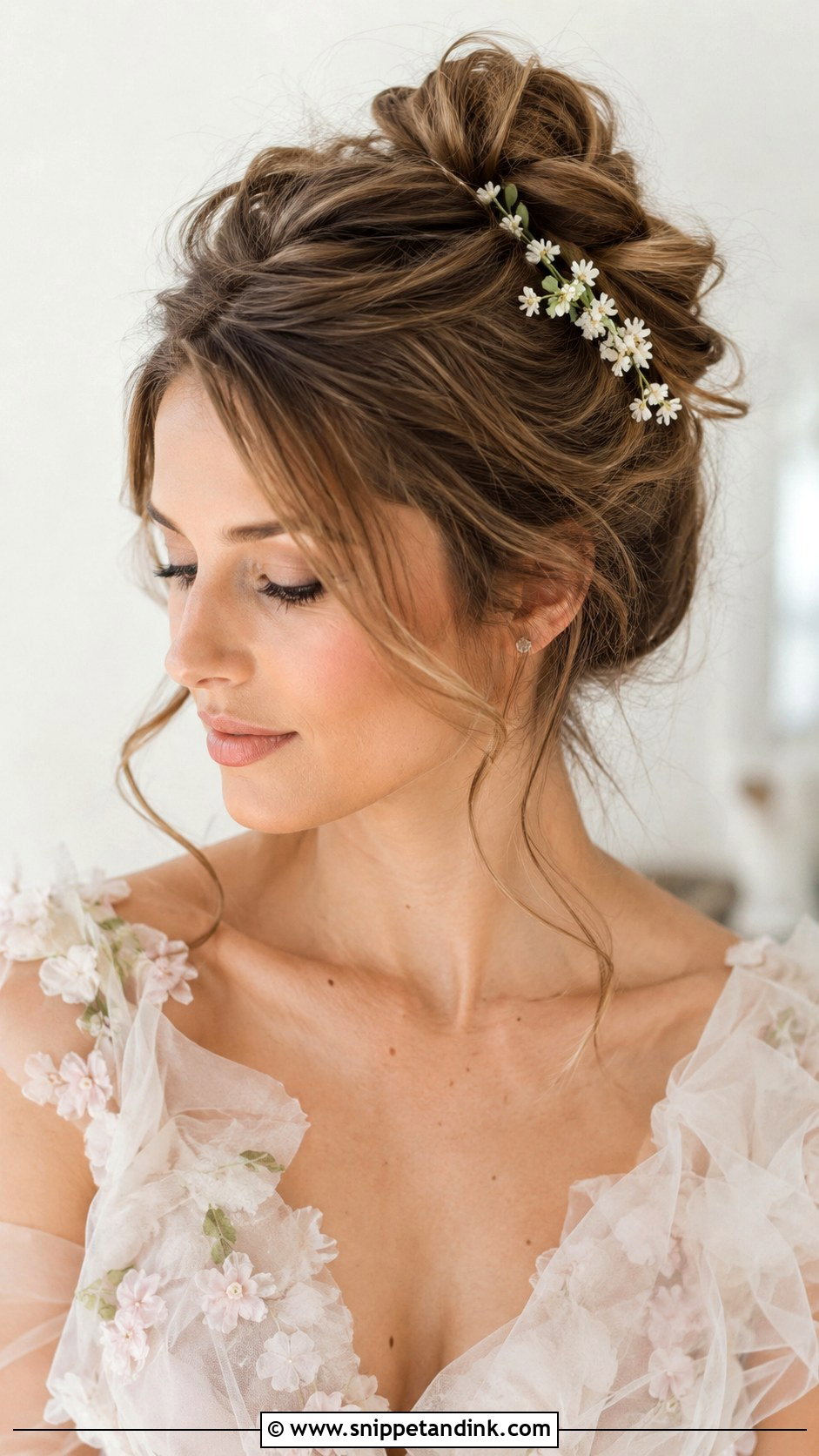 Textured Updo With Face Framing Pieces - Snippet and Ink - 20 Wedding Hairstyles for Fine Hair