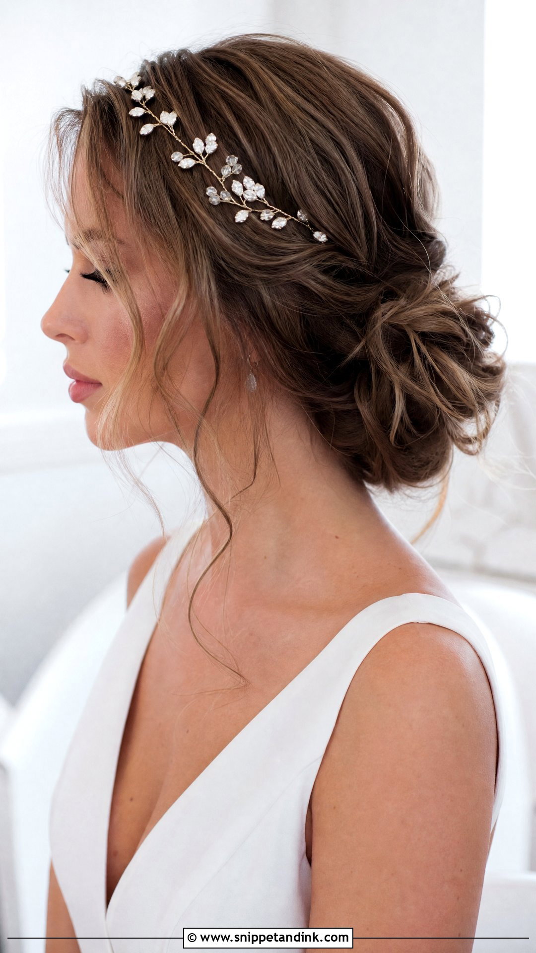 Textured Updo With Face Framing Pieces - Snippet and Ink - 25 Long Hair Bridal Hairstyles