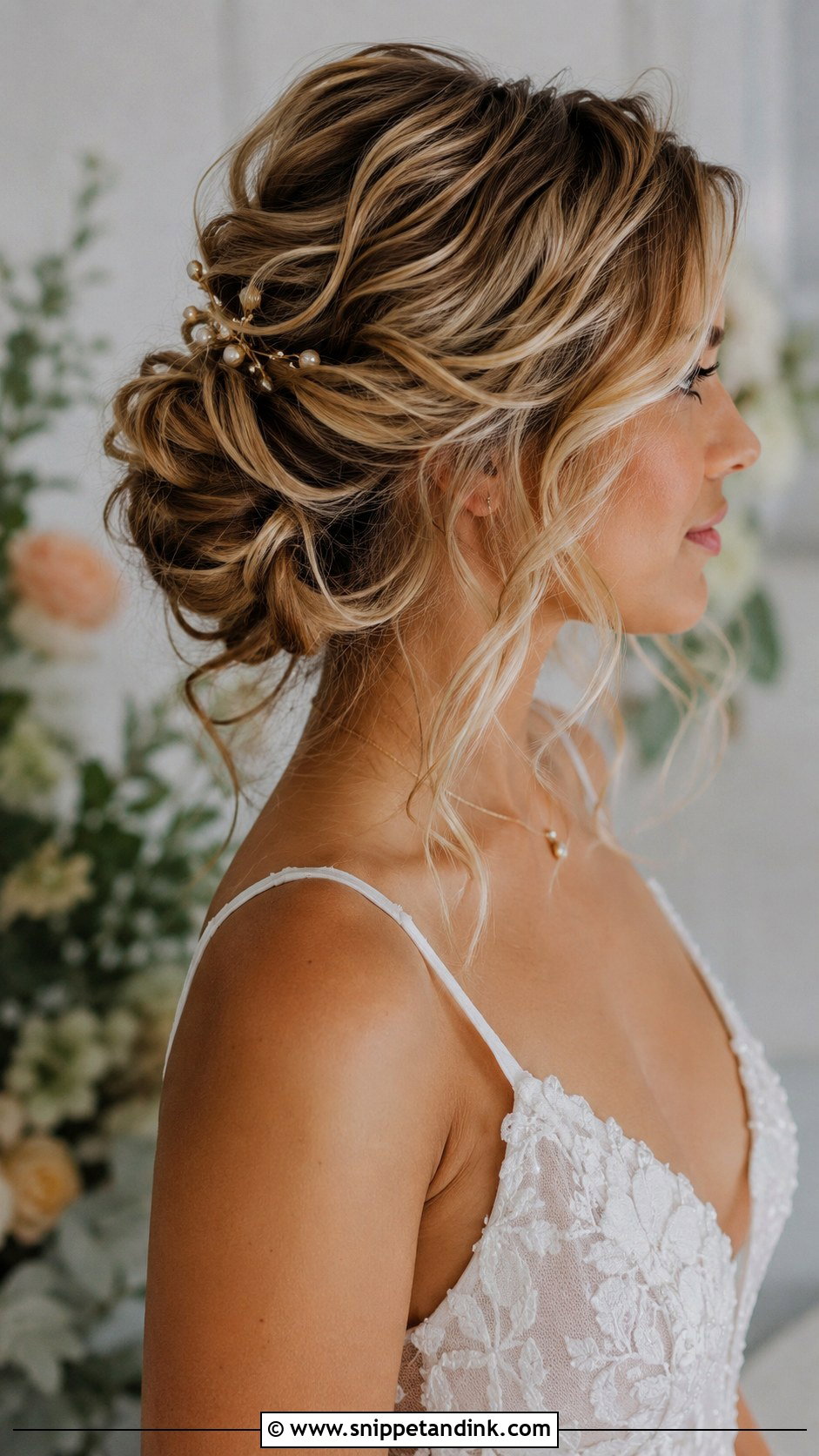Textured Updo With Face Framing Tendrils - Snippet and Ink - 20 Hair for a Wedding Ideas