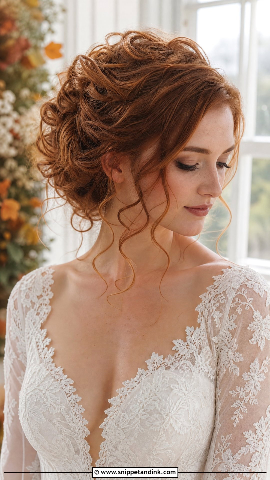Textured Updo With Loose Curls - Snippet and Ink - 20 Bohemian Bridal Hair Ideas