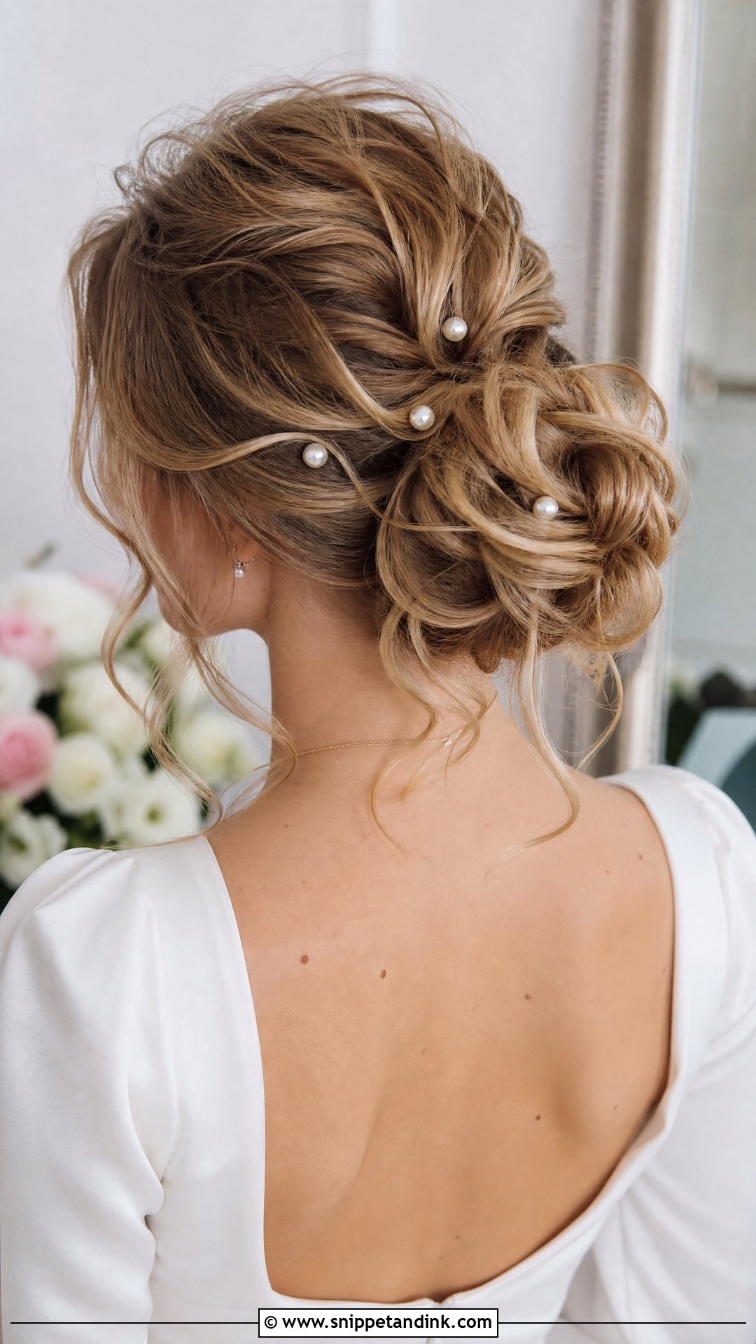 Textured Updo With Pearls - Snippet and Ink - 20 Bride Hair Up Ideas