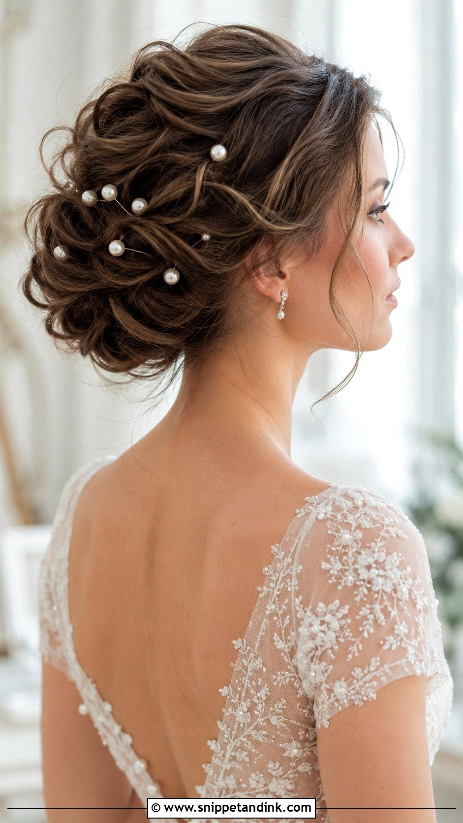 Textured Updo With Pearls - Snippet and Ink - 35 Wedding Hair Updo Ideas