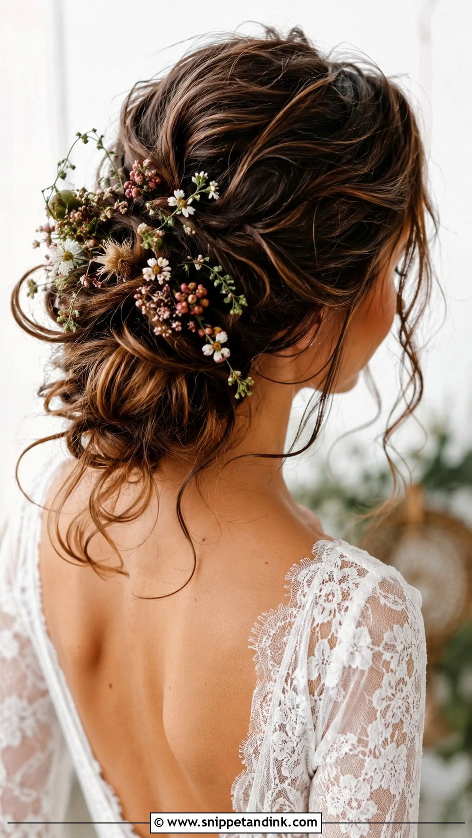 Textured Updo With Tendrils - Snippet and Ink - 25 Wedding Hair Up Do Ideas