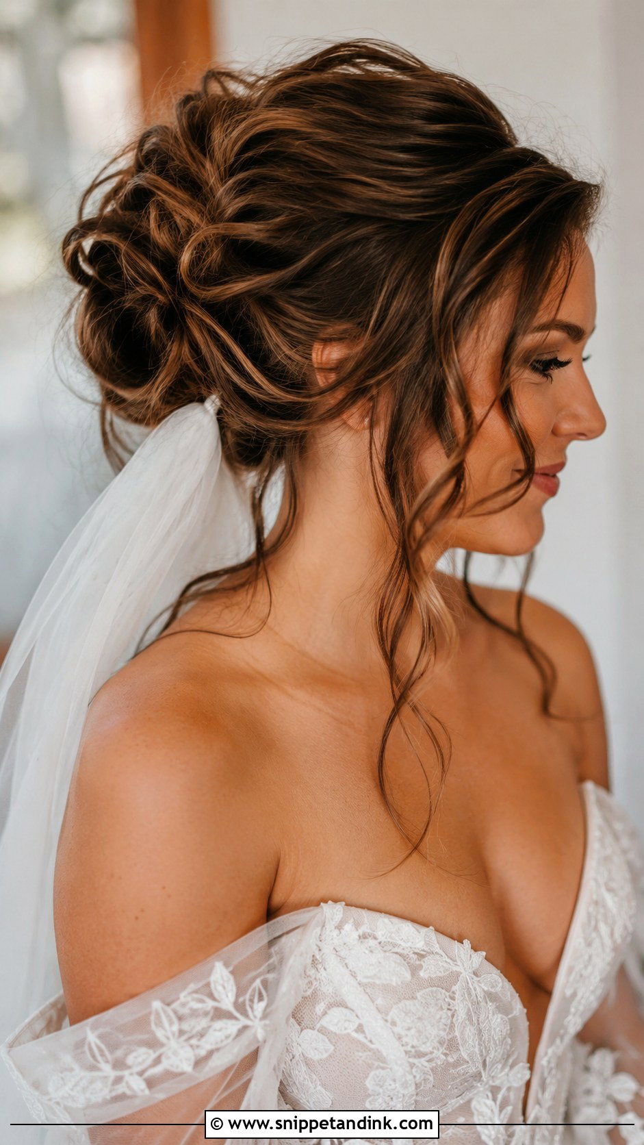 Textured Updo With Veil - Snippet and Ink - 20 Hairstyles with Veil