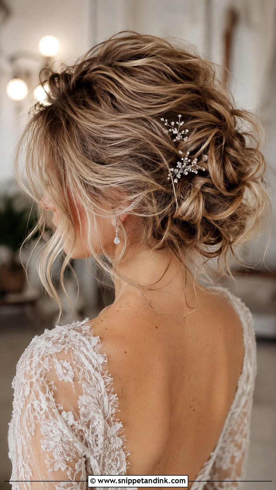 Textured Updo With Volume - Snippet and Ink - 20 Round Face Wedding Hairstyles