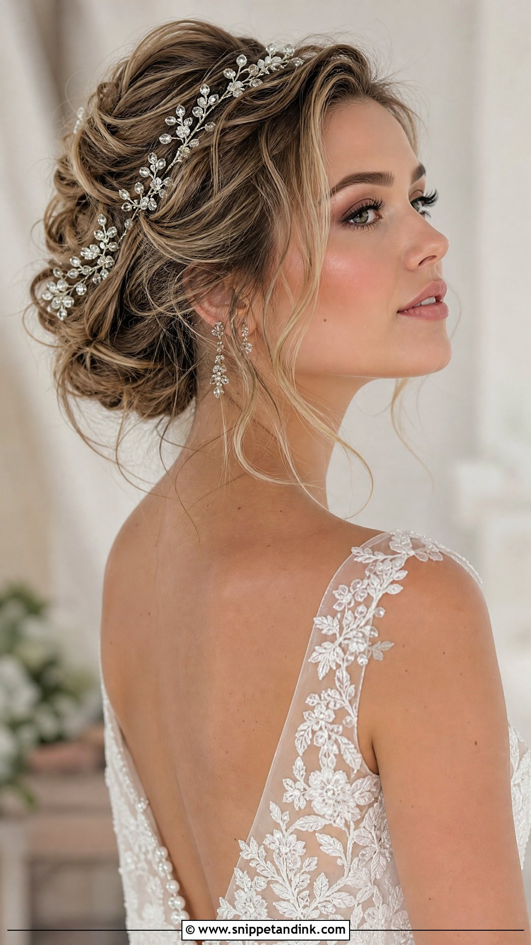 Textured Updo With Wispy Pieces - Snippet and Ink - 20 Soft Wedding Hair Ideas