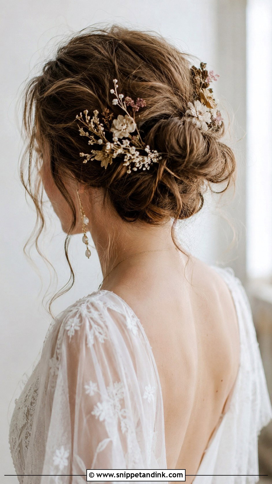 Textured Updo for Boho Brides - Snippet and Ink - 35 Hairstyles for Wedding