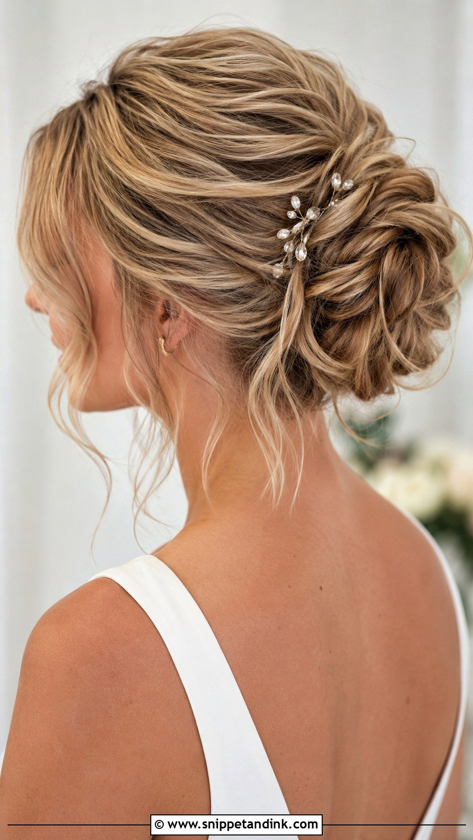 Textured Updo for Medium Hair - Snippet and Ink - 20 Hair Up Styles Wedding