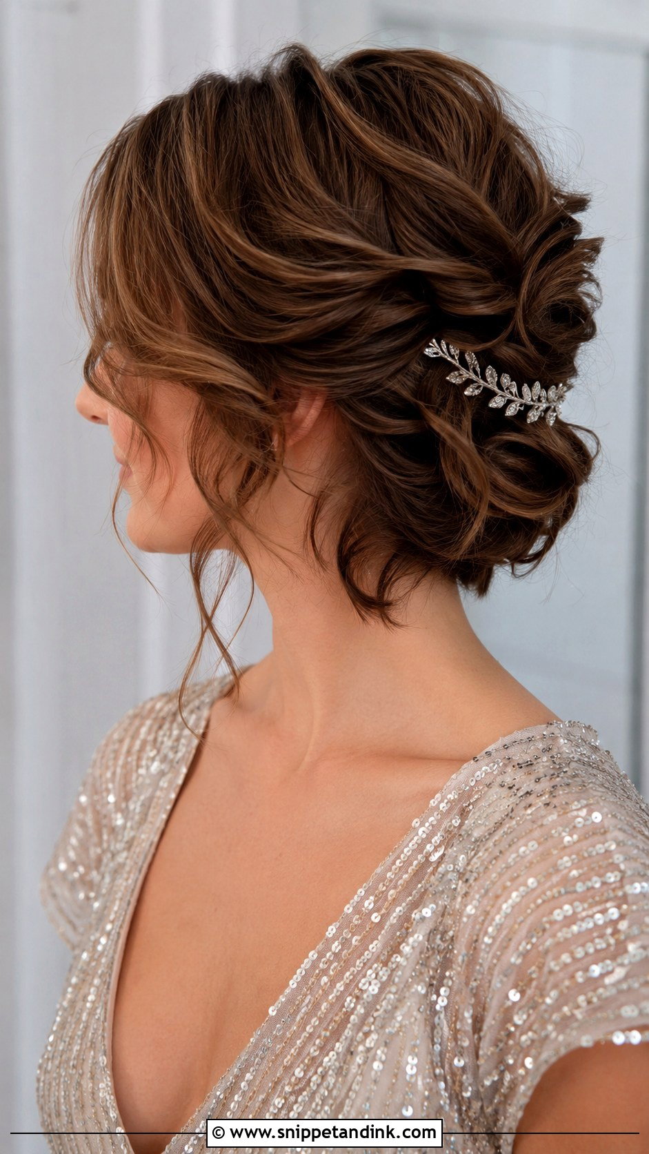 Textured Updo for Short Hair - Snippet and Ink - 20 Romantic Wedding Updo Ideas