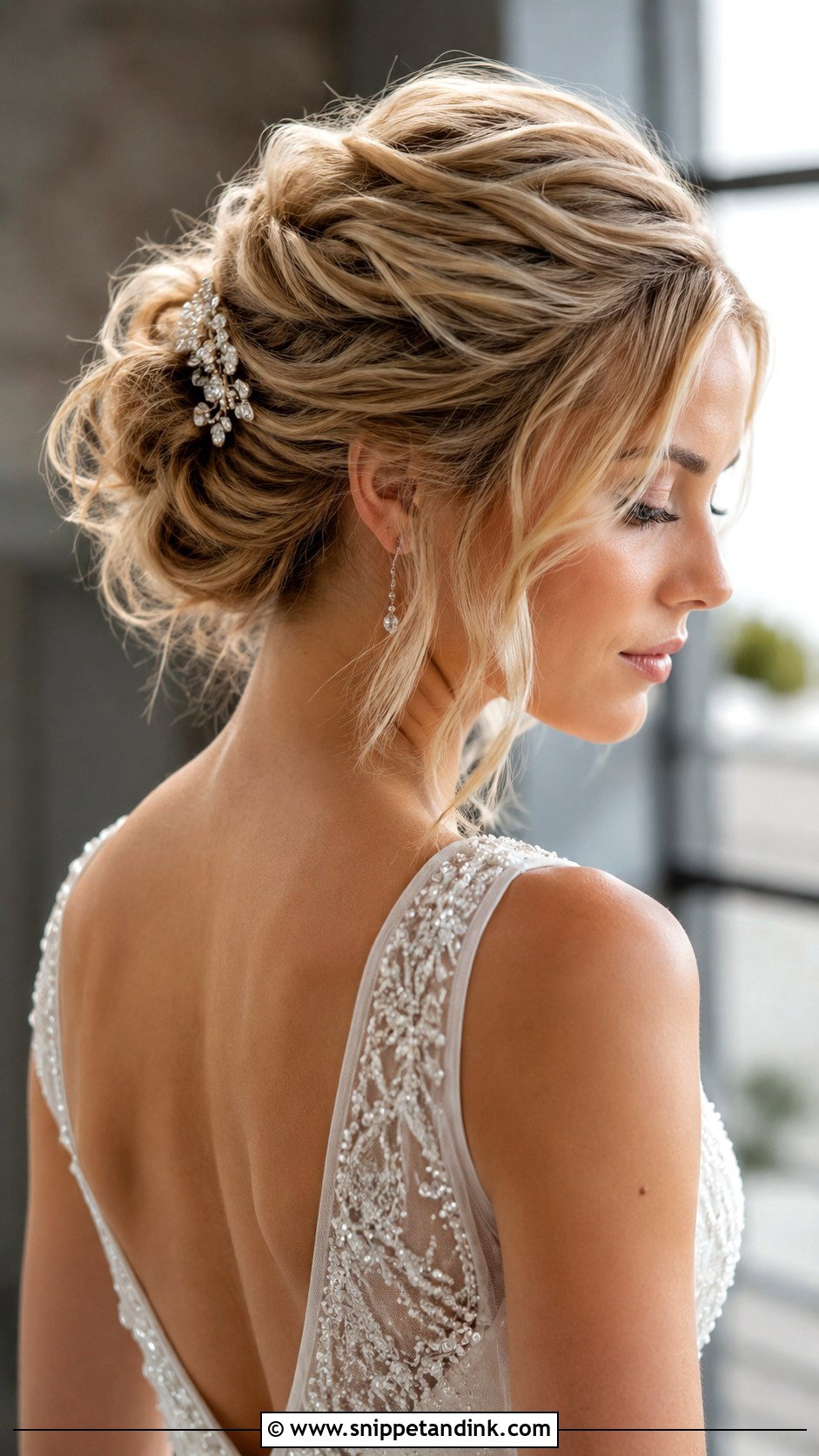Textured Updo for Short Hair - Snippet and Ink - 25 Bride Hair Updo Ideas
