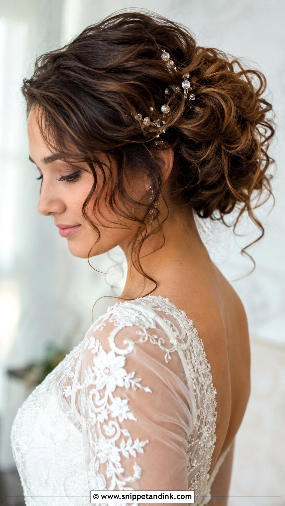 Textured Updo with Curls for Bride - Snippet and Ink - 25 Hairstyle for Wedding Bride Ideas