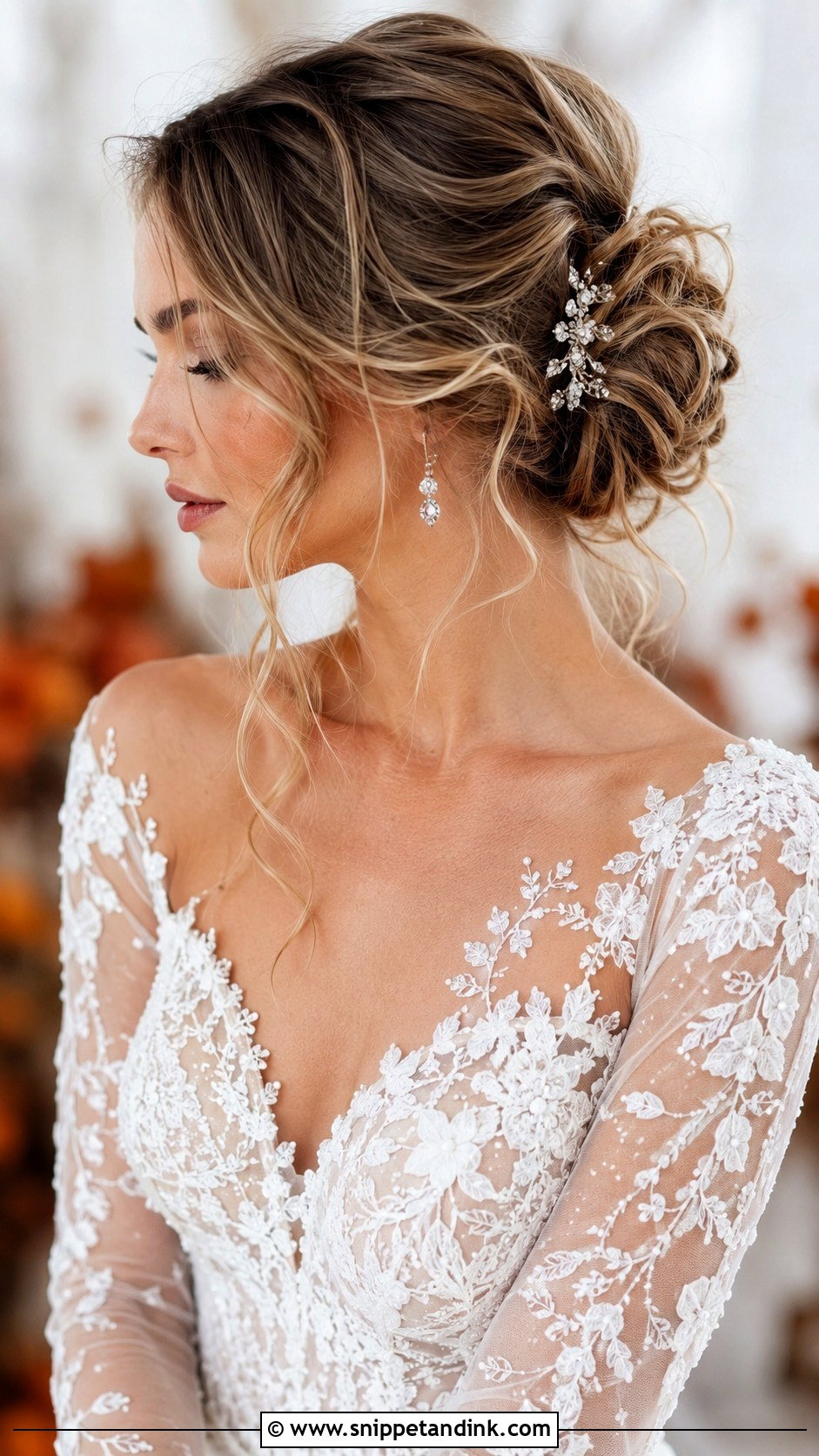 Textured Updo with Face Framing Pieces - Snippet and Ink - 25 Wedding Updos for Medium Length Hair