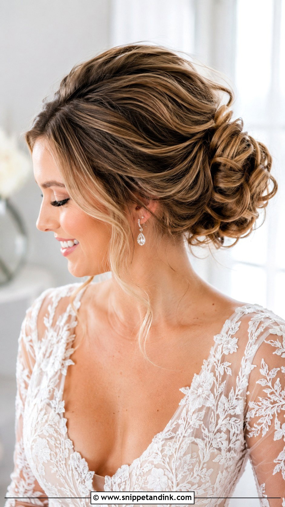 Textured Updo with Volume - Snippet and Ink - 30 Wedding Hair Up Ideas