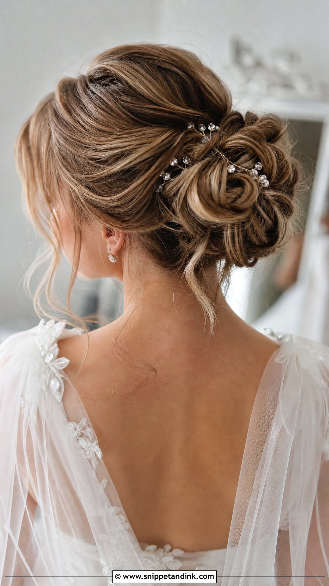 Textured Wedding Bun For Long Hair - Snippet and Ink - 20 Wedding Buns for Long Hair