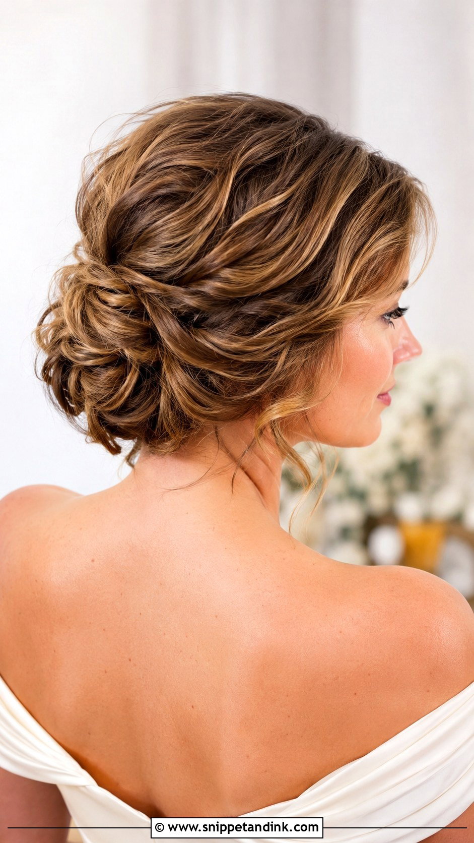 Textured Wedding Bun For Short Hair - Snippet and Ink - 15 Wedding Buns for Short Hair