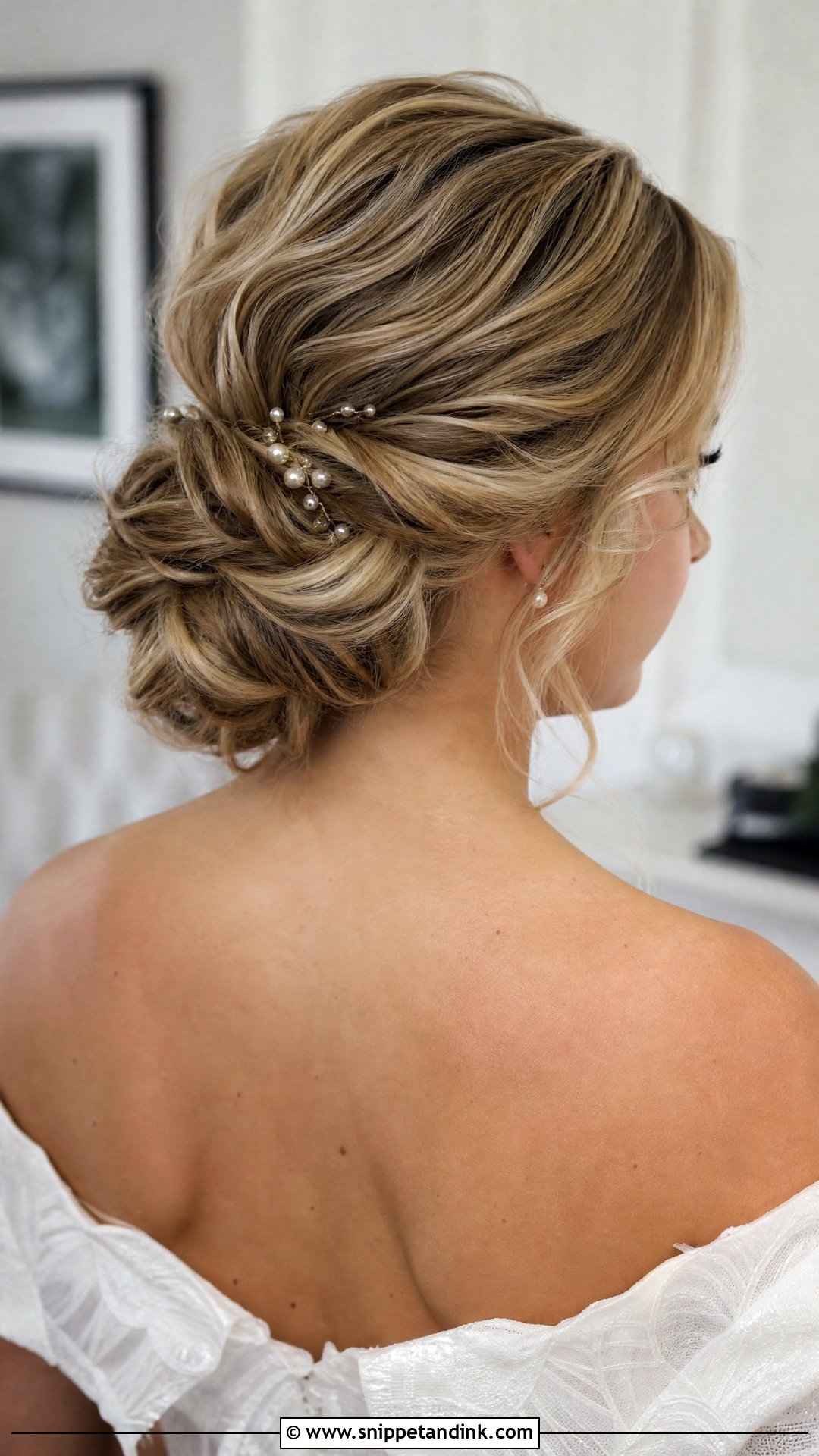 Textured Wedding Bun - Snippet and Ink - 15 Bun Hairdo Wedding Ideas