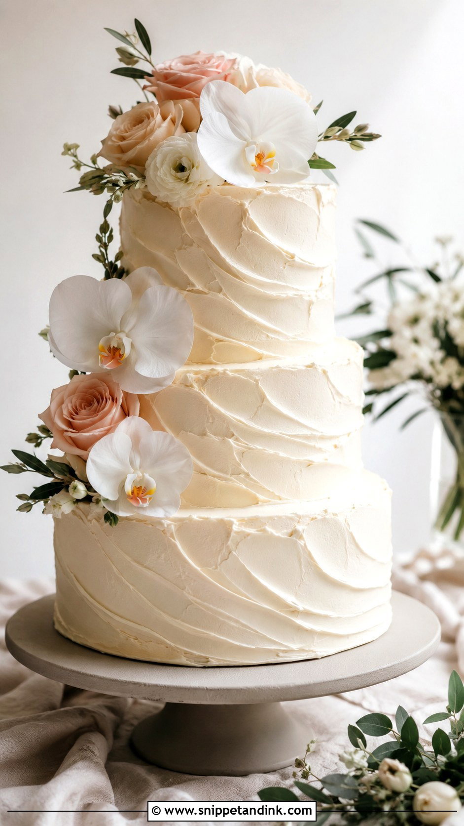 Textured Wedding Cake - Snippet and Ink - 20 Wedding Cake Designs