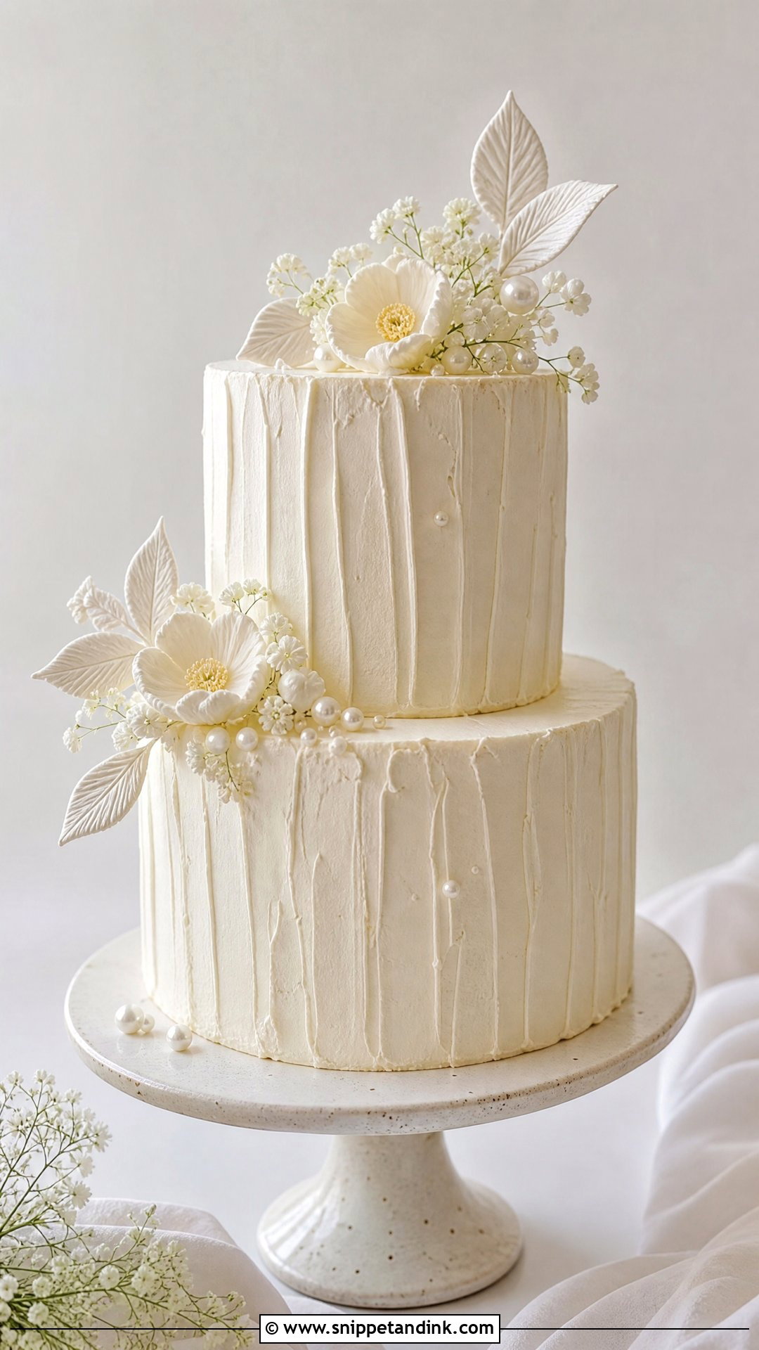 Textured Wedding Cake - Snippet and Ink - 25 Trending Wedding Cakes