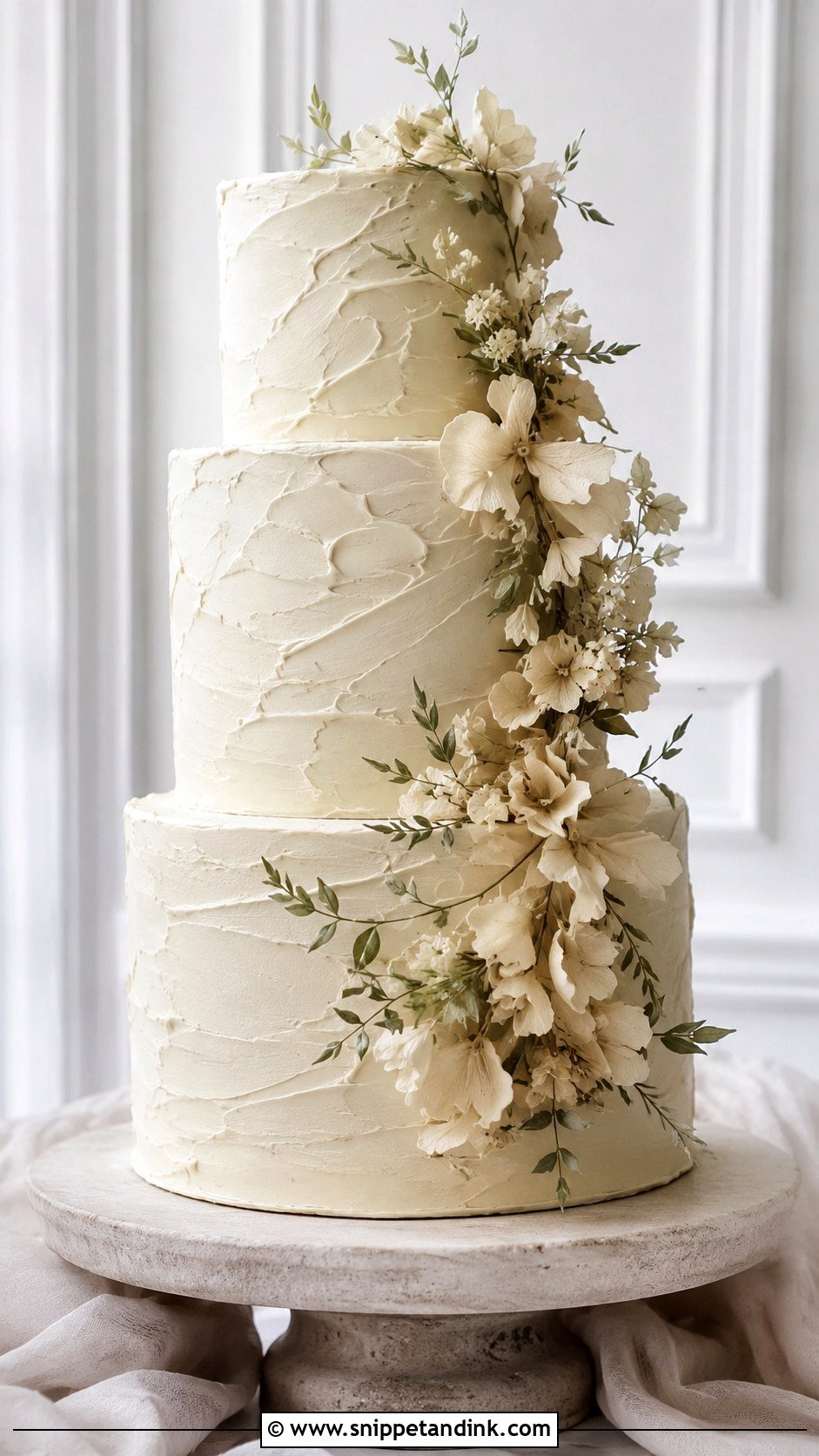 Textured Wedding Cake - Snippet and Ink - 20 Cakes with Pictures for Wedding