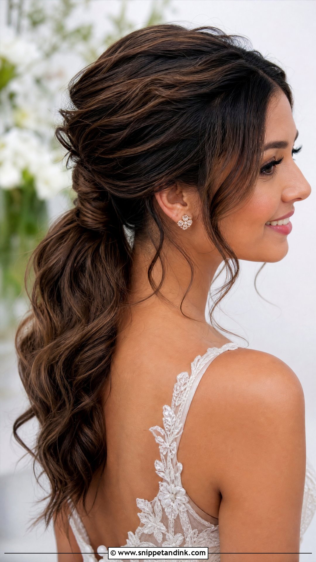 Textured Wedding Ponytail - Snippet and Ink - 20 Tail Wedding Hairstyles