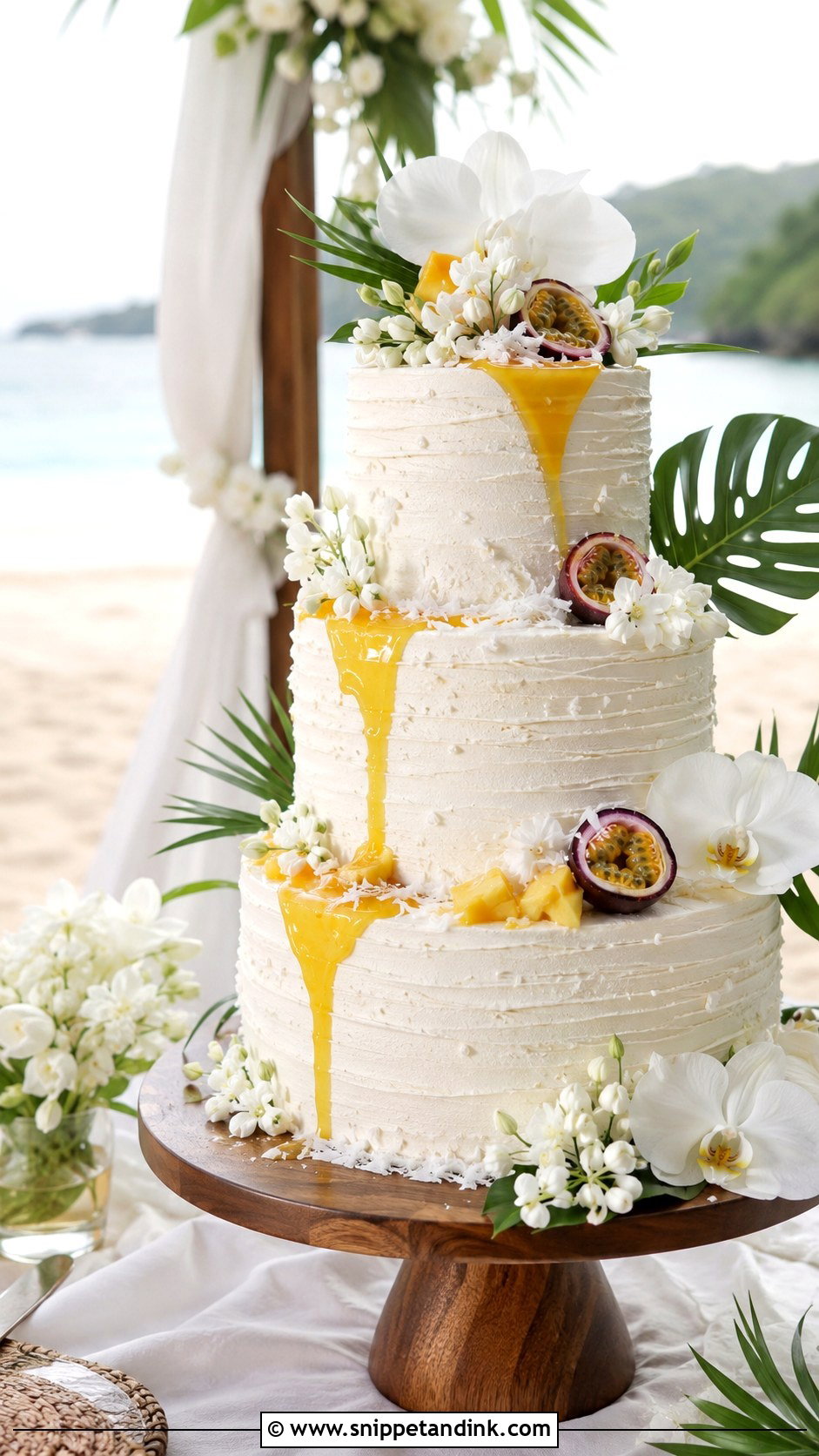 Thai Beach Wedding Cake - Snippet and Ink - 20 Thai Wedding Cake Ideas