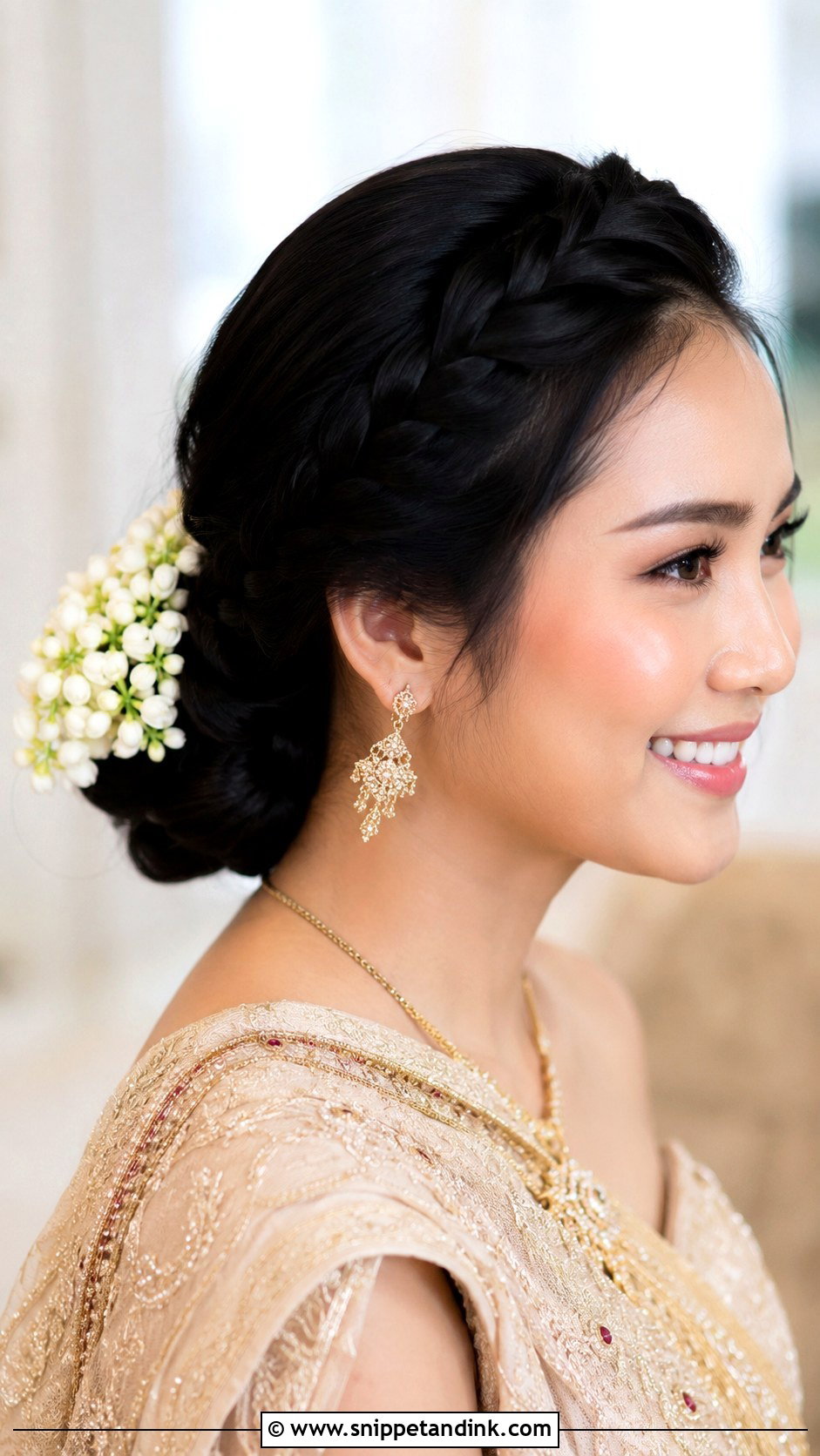 Thai Bridal Crown Braid - Snippet and Ink - 15 Thai Bridal Hair Ideas