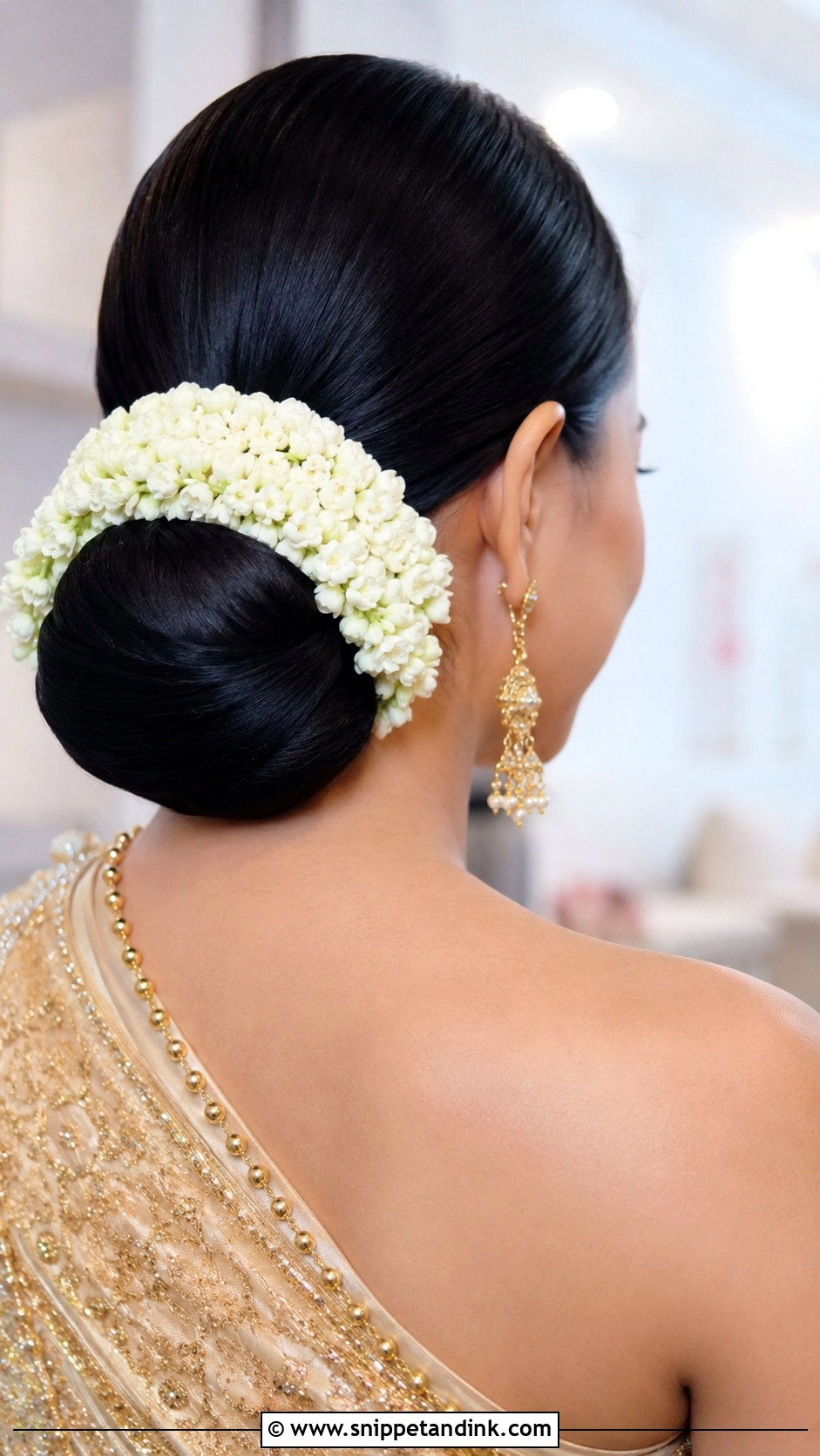 Thai Bridal Low Bun With Jasmine - Snippet and Ink - 15 Thai Bridal Hair Ideas