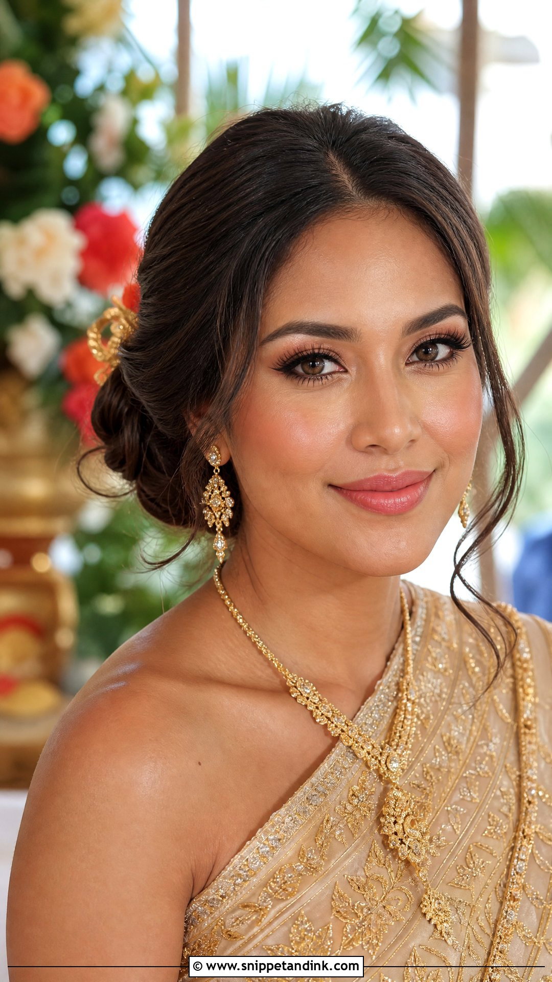 Thai Bridal Makeup With Coral Lip - Snippet and Ink - 25 Thai Bridal Makeup Ideas