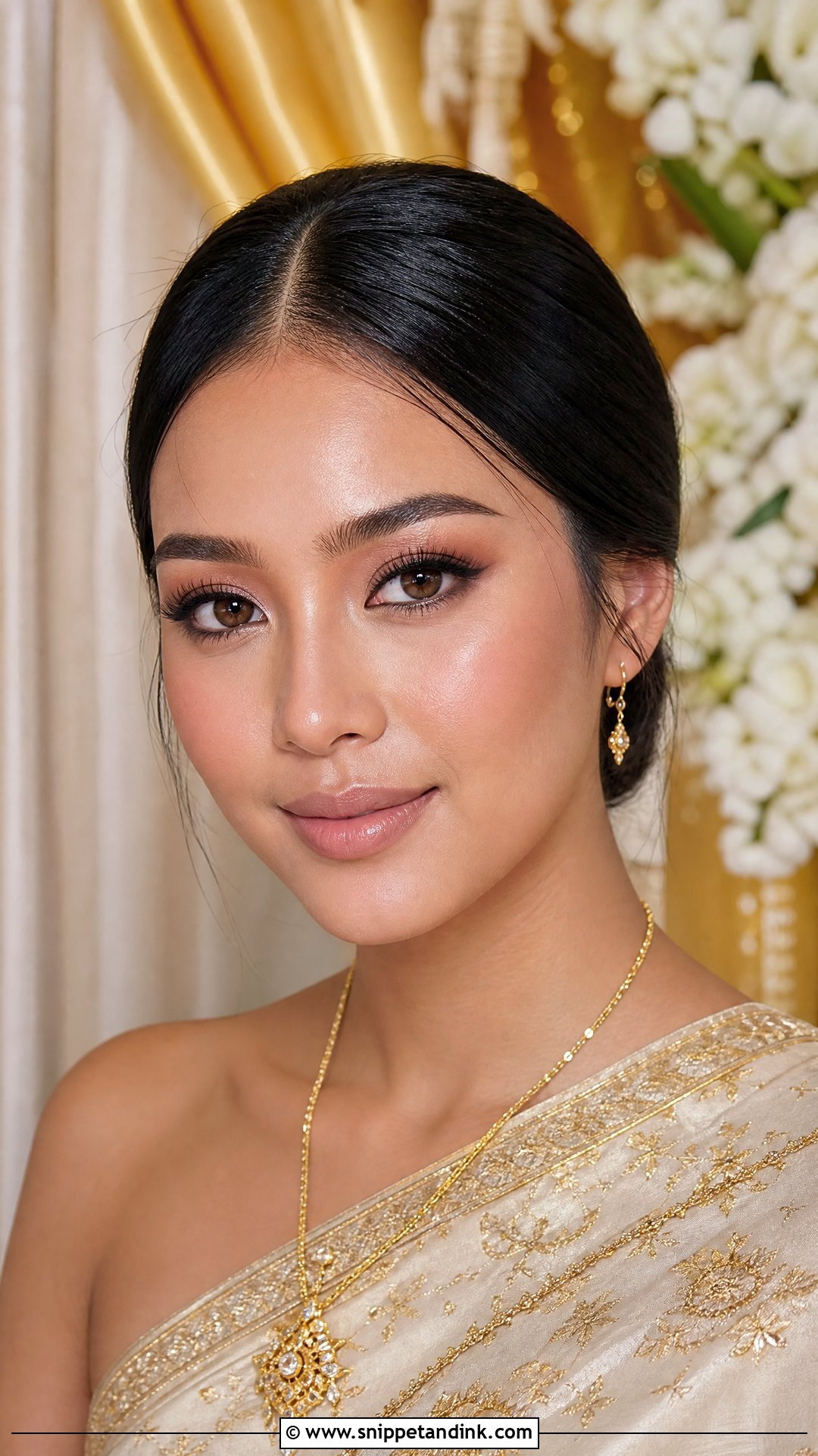 Thai Bridal Makeup With Nude Lip - Snippet and Ink - 25 Thai Bridal Makeup Ideas