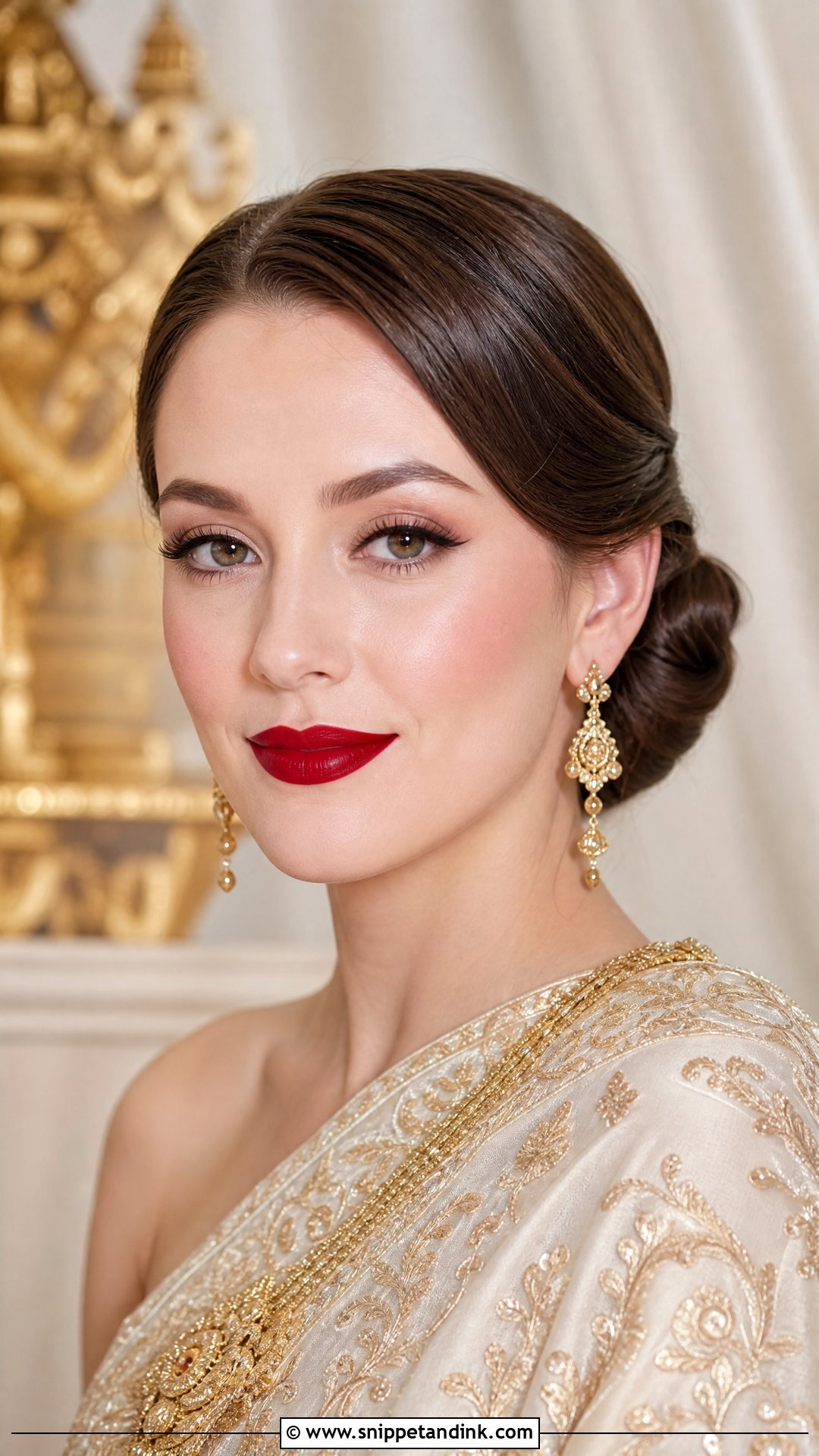 Thai Bridal Makeup With Red Lip - Snippet and Ink - 25 Thai Bridal Makeup Ideas