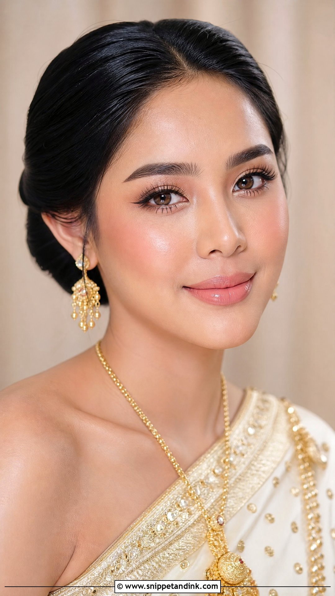 Thai Bridal Makeup With Soft Contour - Snippet and Ink - 20 Thai Makeup Wedding Ideas