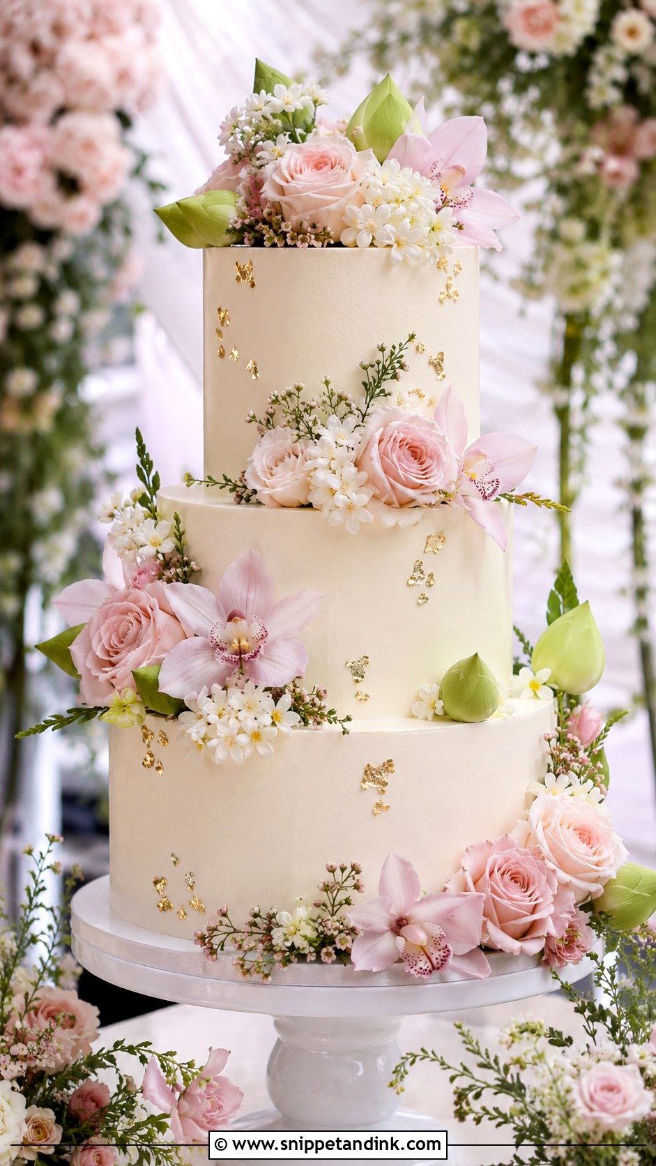 Thai Floral Wedding Cake - Snippet and Ink - 20 Thai Wedding Cake Ideas