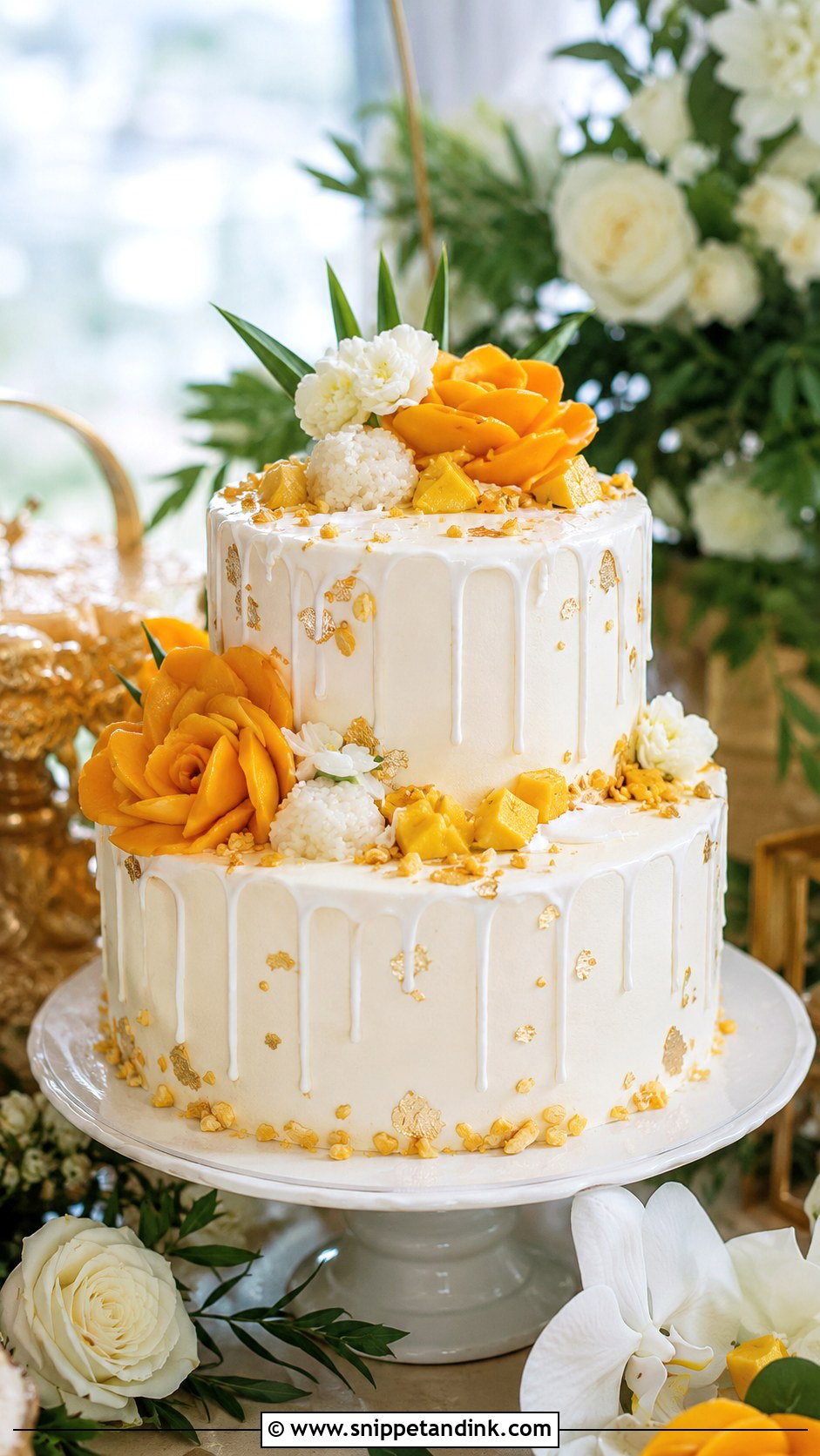 Thai Mango Sticky Rice Wedding Cake - Snippet and Ink - 20 Thai Wedding Cake Ideas