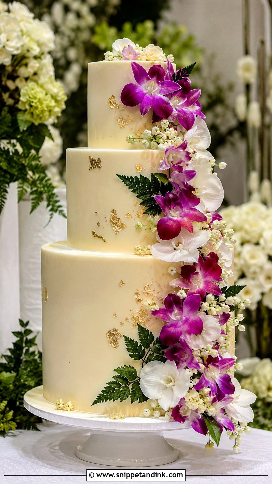 Thai Orchid Wedding Cake - Snippet and Ink - 20 Thai Wedding Cake Ideas