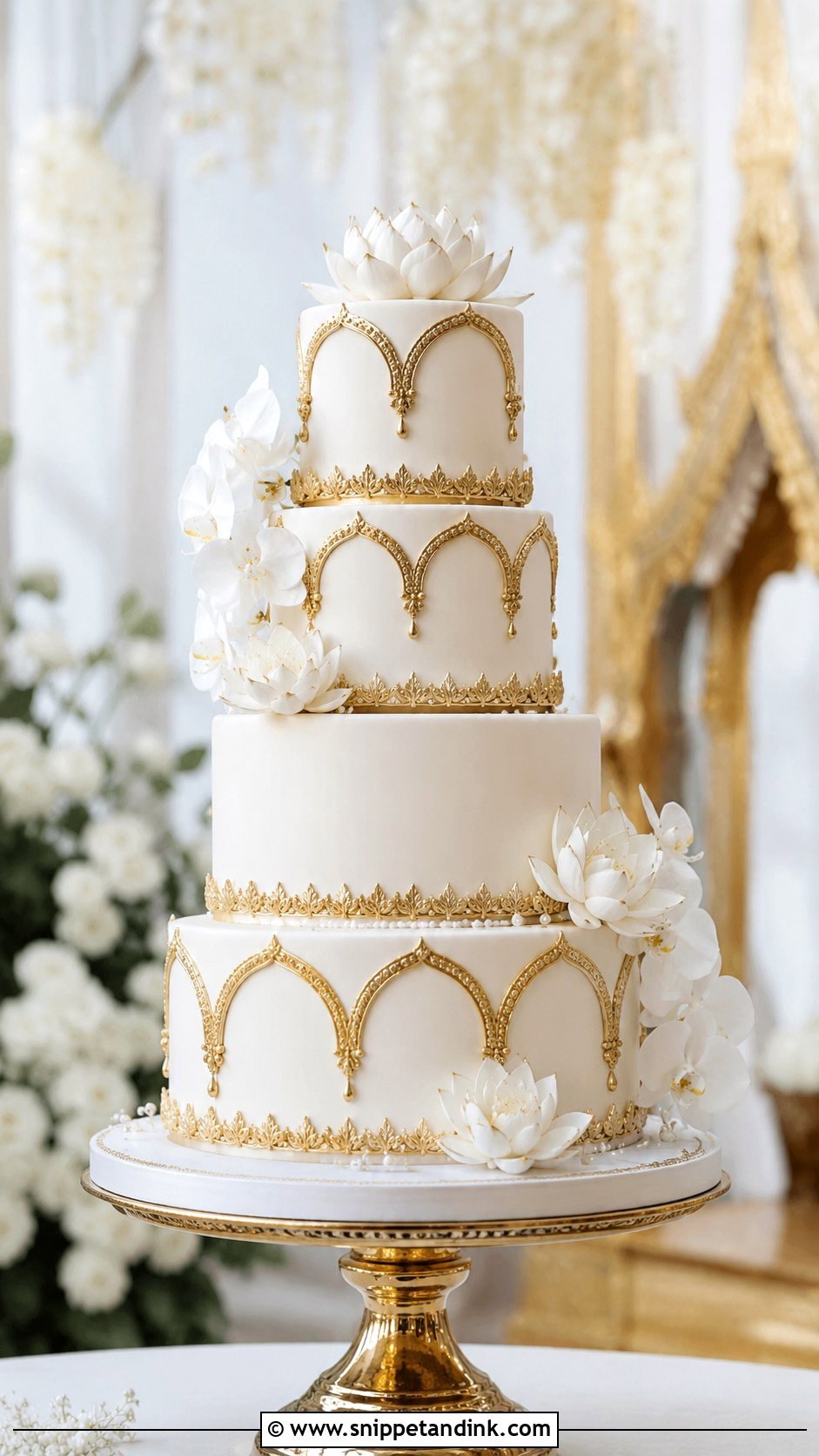 Thai Temple Inspired Wedding Cake - Snippet and Ink - 20 Thai Wedding Cake Ideas